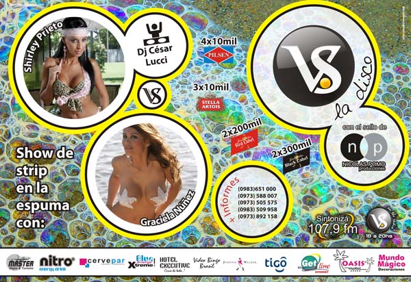 jueves latinos hot spuma show versus2
